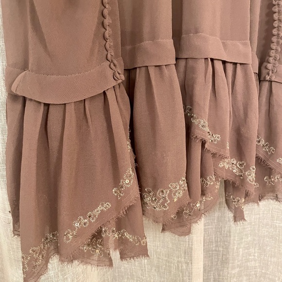 RARE-Free People Mauve Sheer Boho Festival Dress - Picture 4 of 6